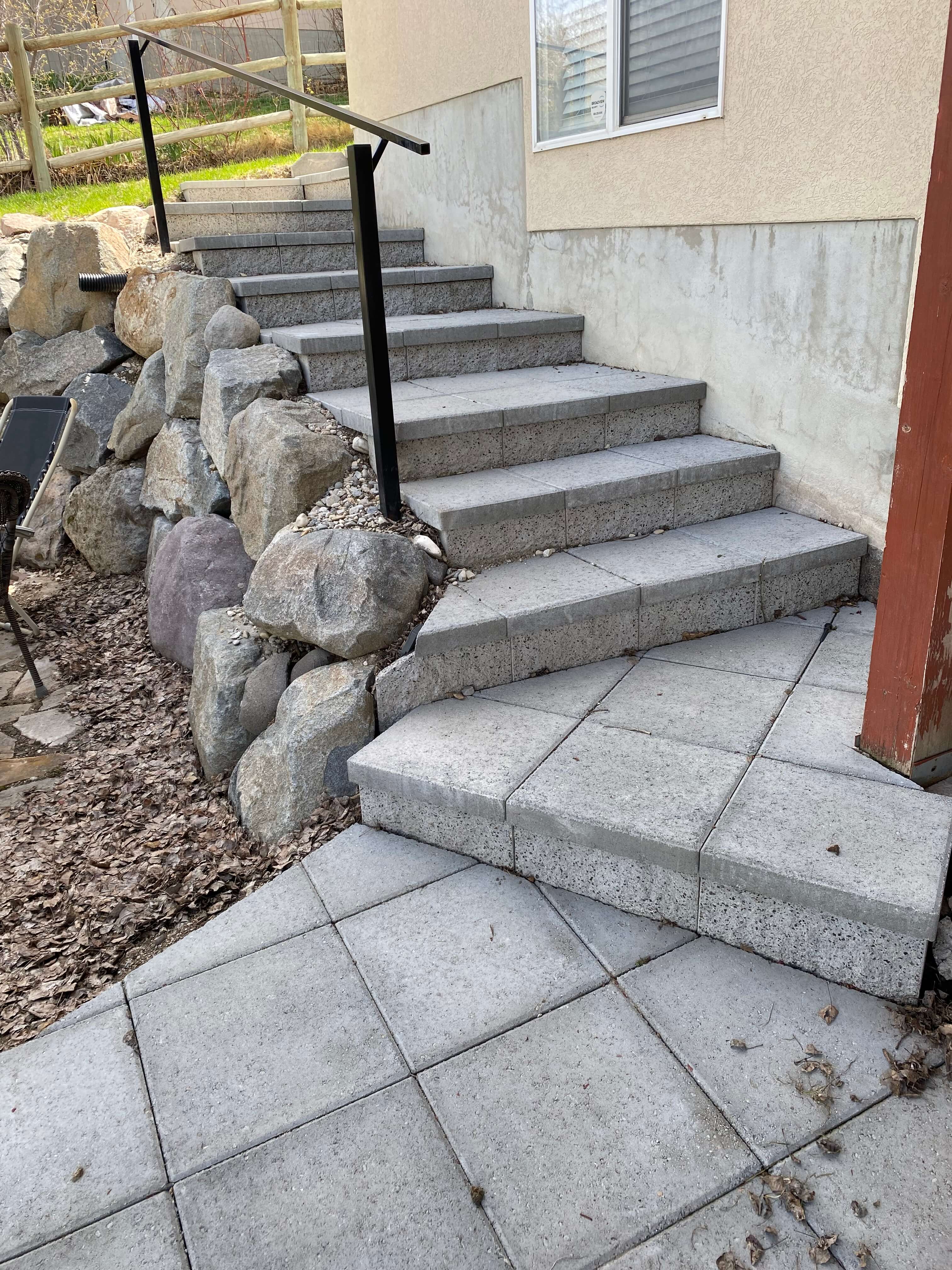 Professional landscape project featuring custom hardscape and design work